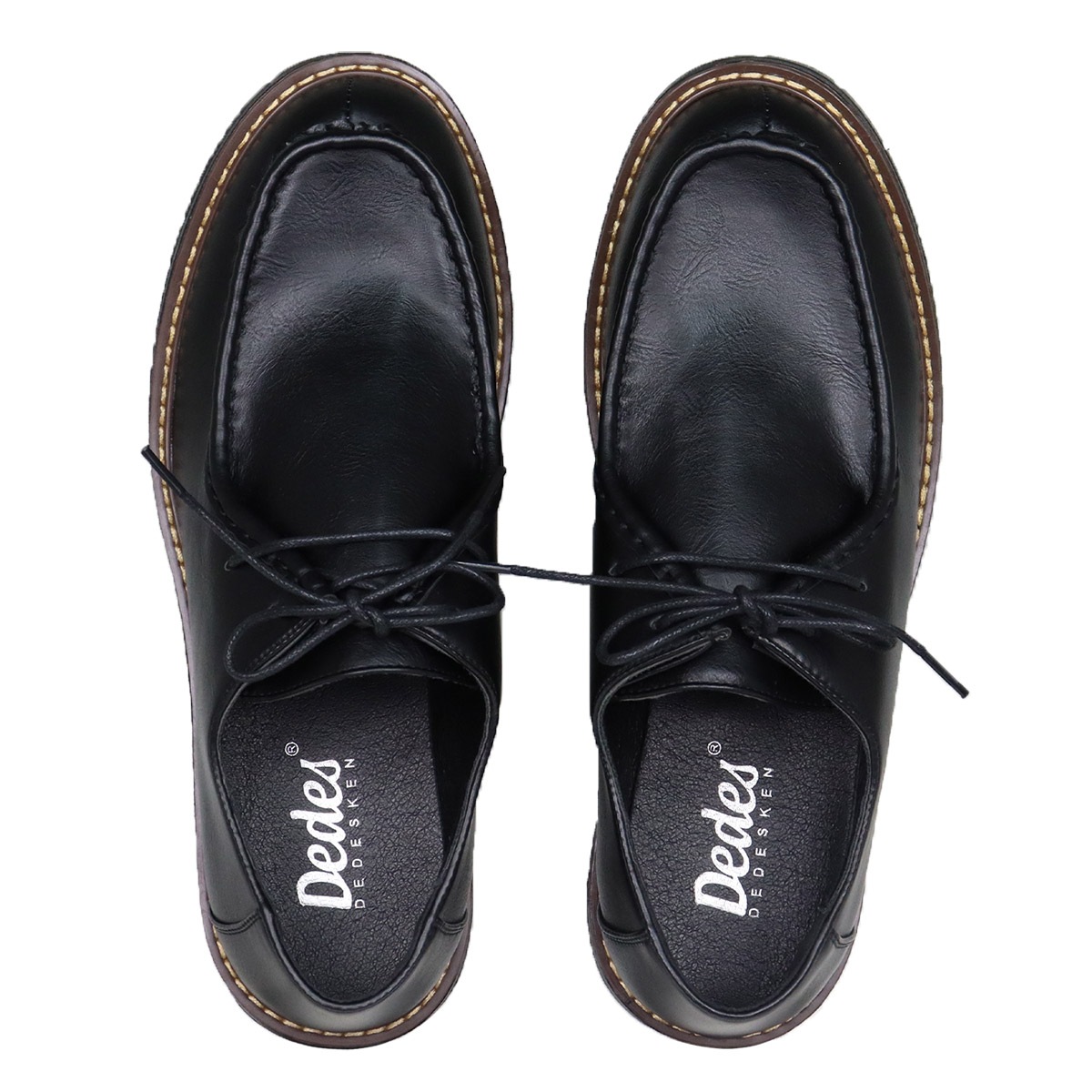 カジュアルシューズ メンズ チロリアン 革靴 紐靴 合成皮革 PUレザー 3E ゆったり 疲れない 歩きやすい 3cmヒール シンプル おしゃれ カジュアル 6342 モカシン ビジネス