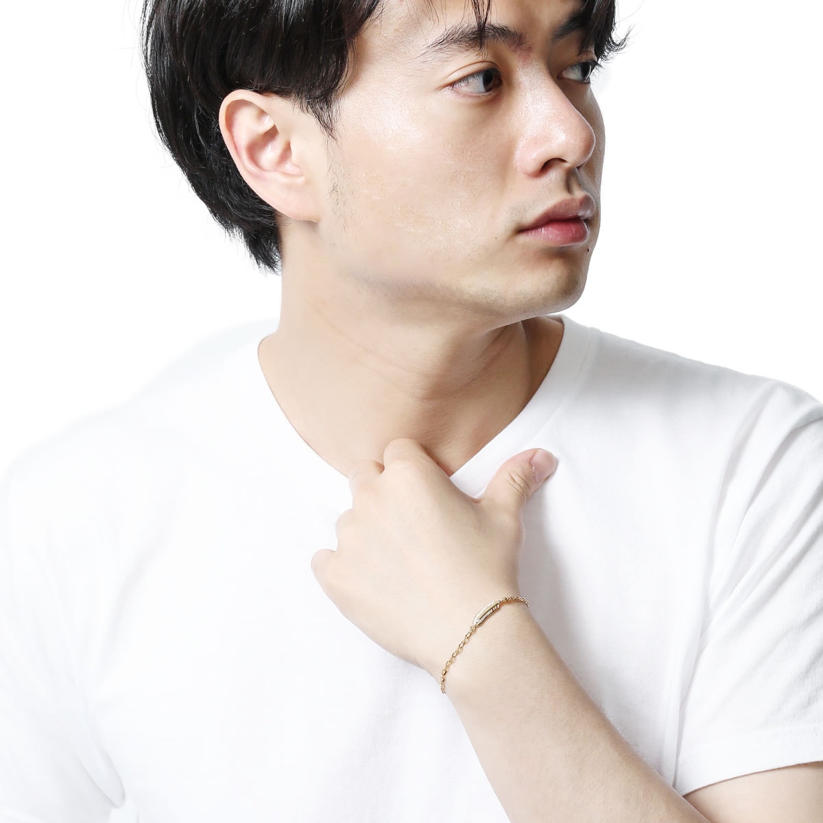 ブレスレット メンズ ダイヤモンド シルバー925 23金コーティング Royal stag zes