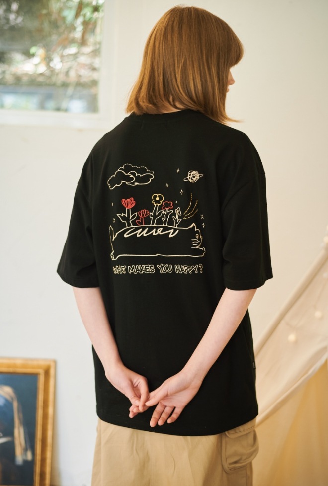 CPGN STUDIO】 Happiness Leo Embroidery Short Sleeve Tシャツ