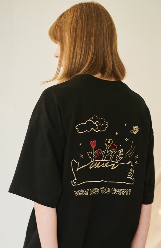 CPGN STUDIO】 Happiness Leo Embroidery Short Sleeve Tシャツ
