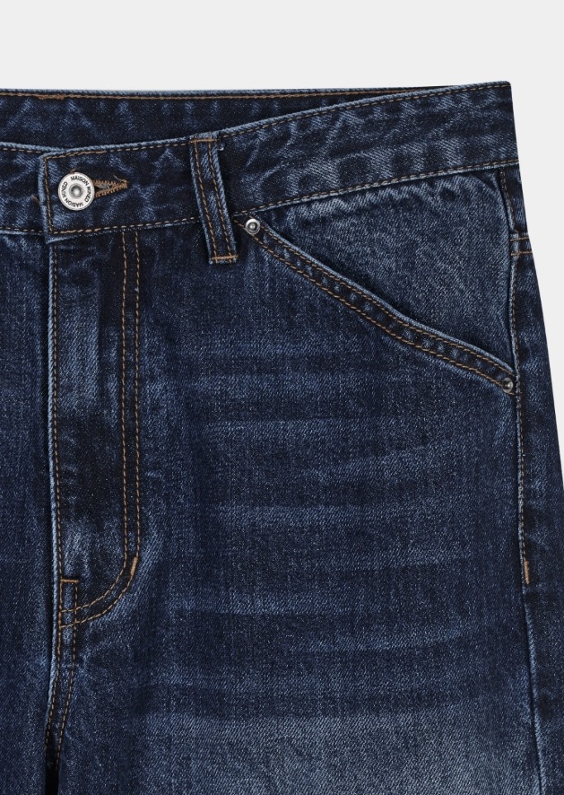 【MAISON MINED】 DAMAGE DART SEMI WIDE DENIM PANTS 【MAISON MINED】 DAMAGE DART SEMI WIDE DENIM PANTS