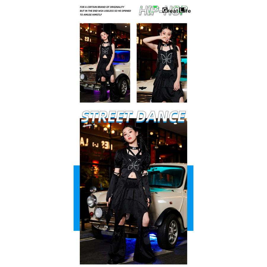 [新品発売]スカートセット 黒 白 女子 ダンス衣装 レッグウォーマー キッズダンス セットアップ JAZZ ジャズ hiphop 可愛い ダンス衣装 子供服 ガールズ おしゃれ チアガ