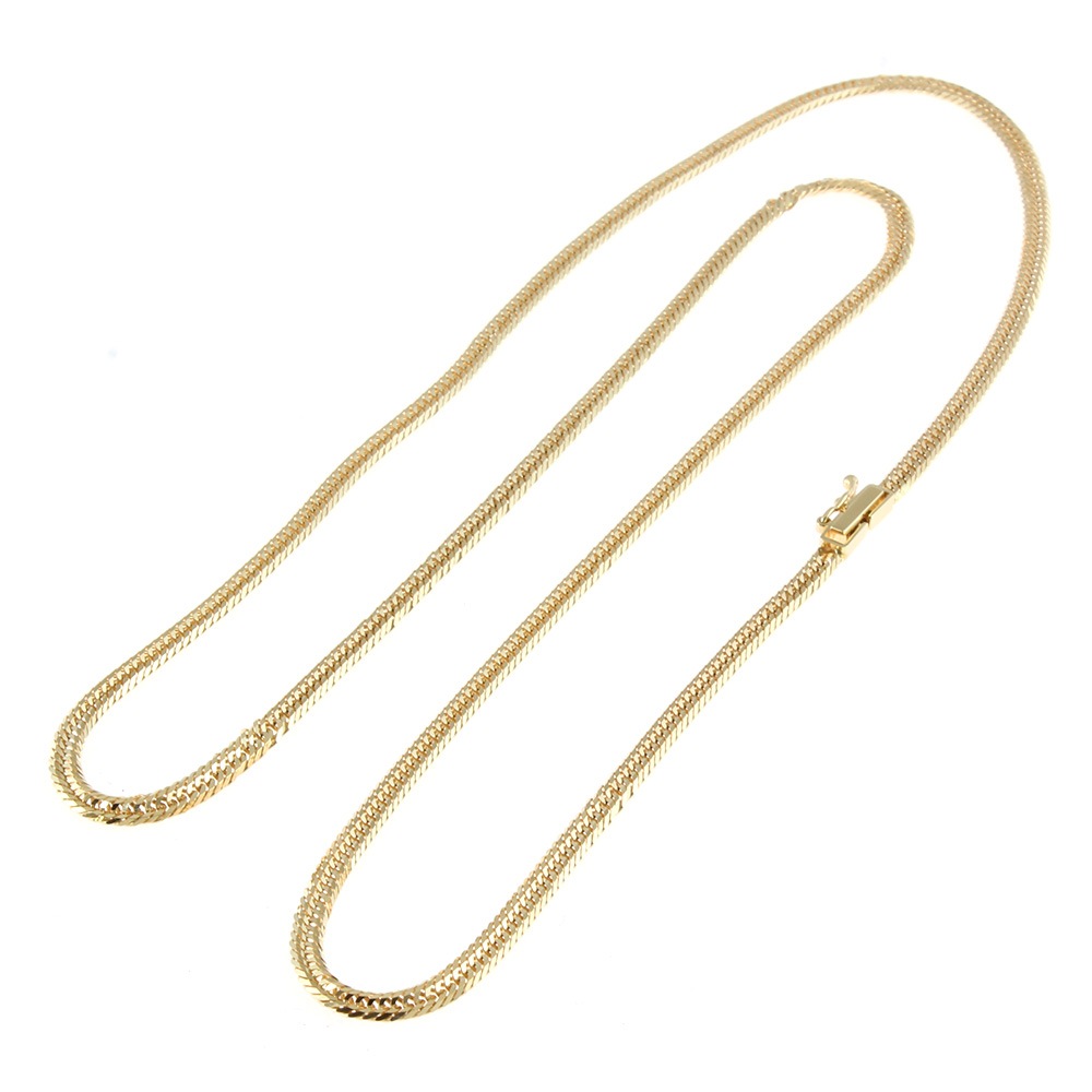 喜平 ネックレス 約14g 12面トリプル 12DCT 60cm 留め具中折れ式 ネックレス 18金 K18ゴールド ホールマーク刻印 新品配達転送不可