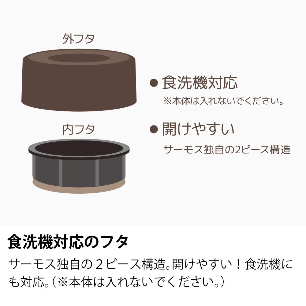 サーモス 真空断熱スープジャー 500ml アボカド JBM-502 AVD サーモス 真空断熱スープジャー 500ml アボカド JBM-502 AVD