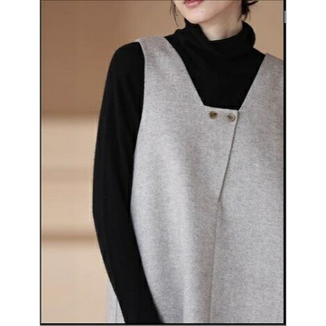 新规入荷続々 大人ジャンバースカート 前後自由自在 ヘリンボーン 上質ウール混紡 フレアスカートひざ下丈 ゆったり 変形デザイン ミモレ丈 通勤通学20代30代40代50代60代 新规入荷続々 大人ジャンバースカート 前後自由自在 ヘリンボーン 上質ウール混紡 フレアスカートひざ下丈 ゆったり 変形デザイン ミモレ丈 通勤通学20代30代40代50代60代