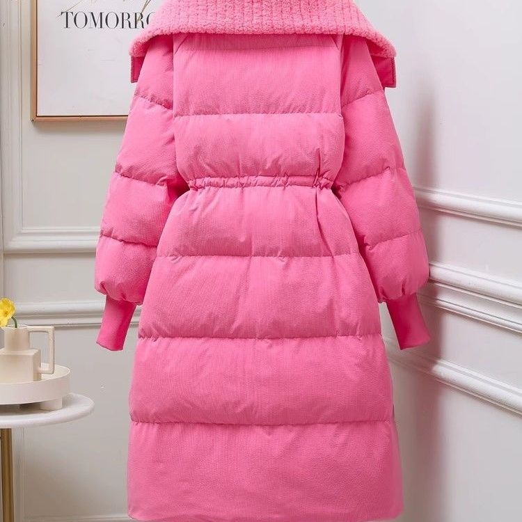 ロングタイプ綿ジャケット韓国ファッション 秋冬マキシ丈アウター 防寒 中綿ロングコート レディース綿ブルゾン 防寒 厚手ジャケットフリースで決まり！ダウン混綿ジャケット