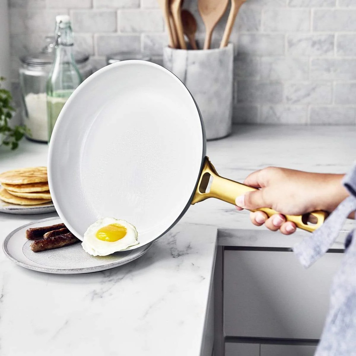 Padova フライパン&中華鍋 (20cm, 24cm, 28cm) 食器洗い機対応 オーブン対応 PFASフリー スモーキーブルー Padova フライパン&中華鍋 (20cm, 24cm, 28cm) 食器洗い機対応 オーブン対応 PFASフリー スモーキーブルー