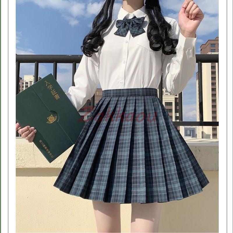【9月の大上新】登場セーラー服制服コスプレセットアップ女子高校生ギャル系チェック柄制服スカート半袖長袖スクールシャツリボン3点セット30パーセント
