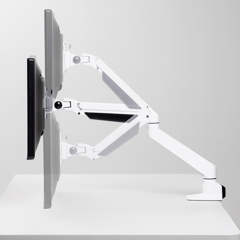 水平垂直多関節液晶モニターアーム ホワイト CR-LA1301WN2