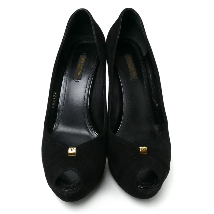LOUIS VUITTON ルイヴィトン パンプス ブラック BR0132 38 1/2 レディース 中古 LOUIS VUITTON ルイヴィトン パンプス ブラック BR0132 38 1/2 レディース 中古