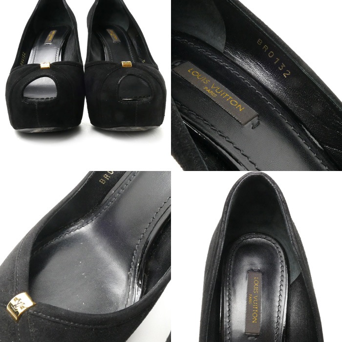 LOUIS VUITTON ルイヴィトン パンプス ブラック BR0132 38 1/2 レディース 中古 LOUIS VUITTON ルイヴィトン パンプス ブラック BR0132 38 1/2 レディース 中古