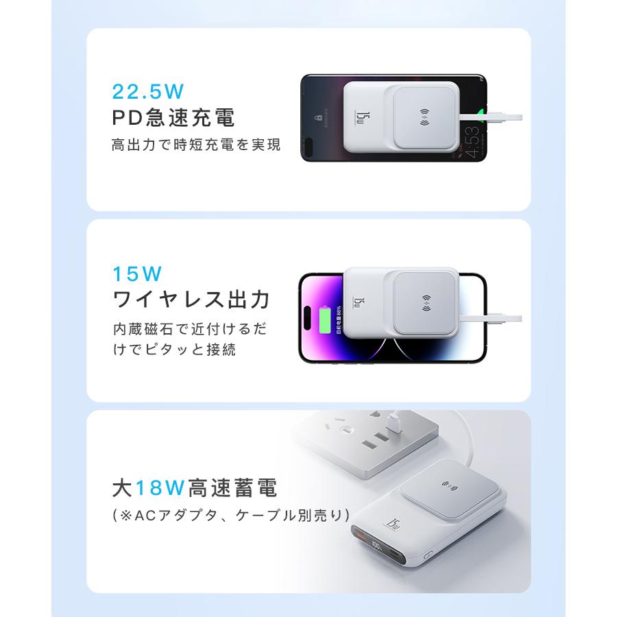 即納 モバイルバッテリー ワイヤレス充電 小型 大容量 20000mAh マグセーフ 軽量薄型 急速充電器 5台同時充電 ワイヤレス高出力 PD QC QI対応 防災 PSE認証済 即納 モバイルバッテリー ワイヤレス充電 小型 大容量 20000mAh マグセーフ 軽量薄型 急速充電器 5台同時充電 ワイヤレス高出力 PD QC QI対応 防災 PSE認証済