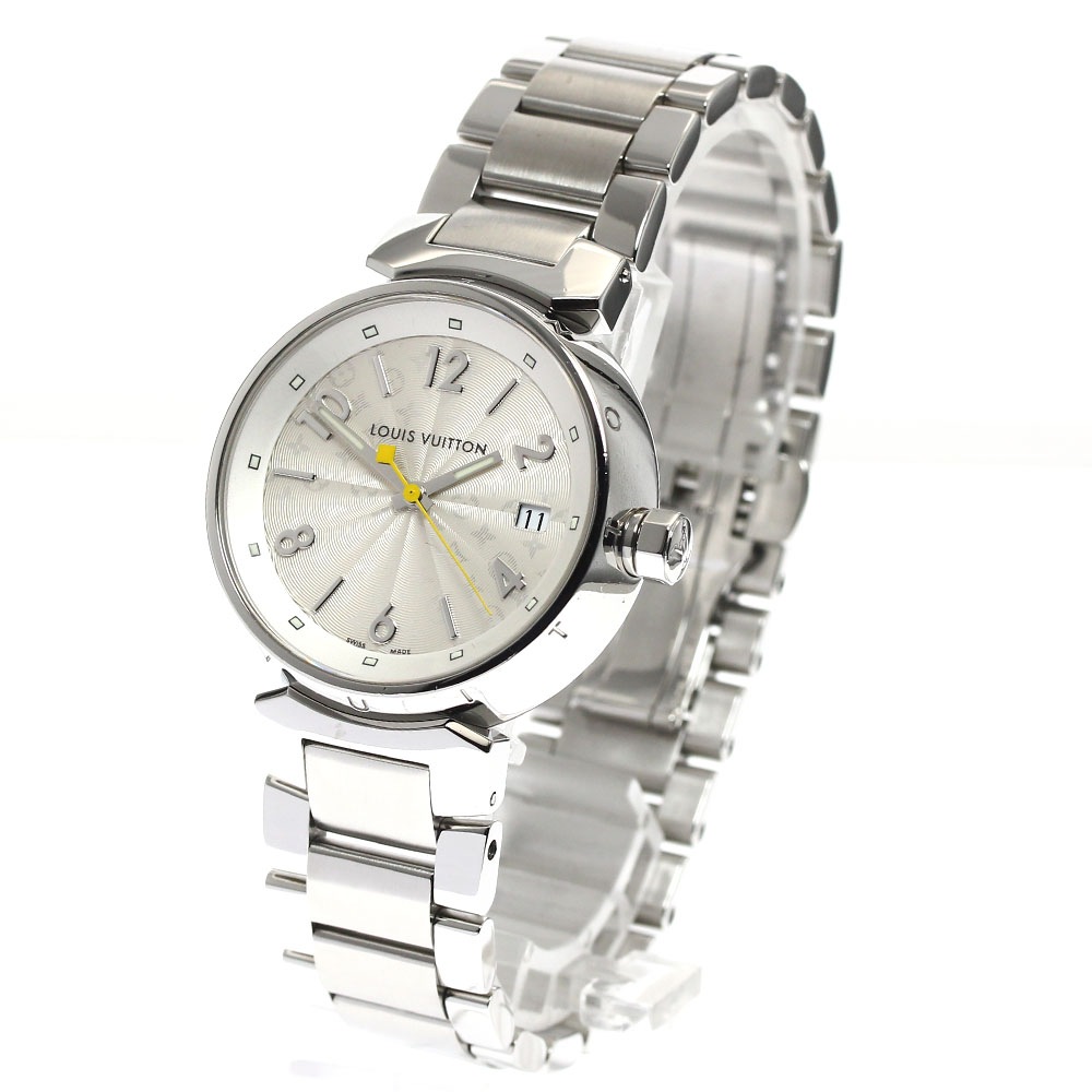 ルイ・ヴィトン LOUIS VUITTON Q13130 タンブール ホログラム デイト クォーツ レディース 良品 _898106【中古】
