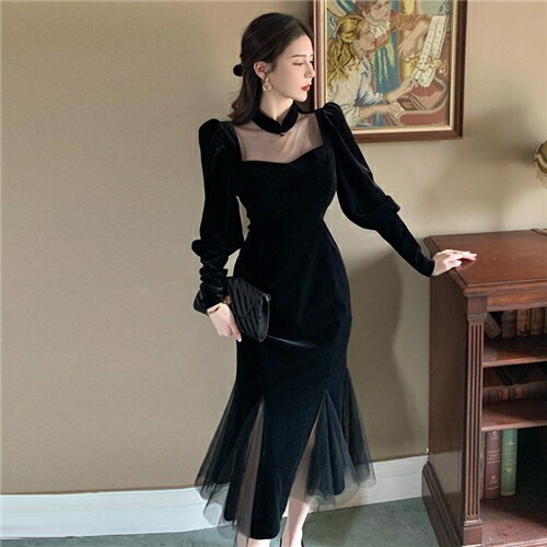 タイトワンピース ドレスワンピース 姫系 韓国 風 インポート きれいめ セクシー Vネック マーメイドスカート タイト 切り替え 着痩せ お呼ばれ ミディアム丈 上品 通勤 エレガン タイトワンピース ドレスワンピース 姫系 韓国 風 インポート きれいめ セクシー Vネック マーメイドスカート タイト 切り替え 着痩せ お呼ばれ ミディアム丈 上品 通勤 エレガン