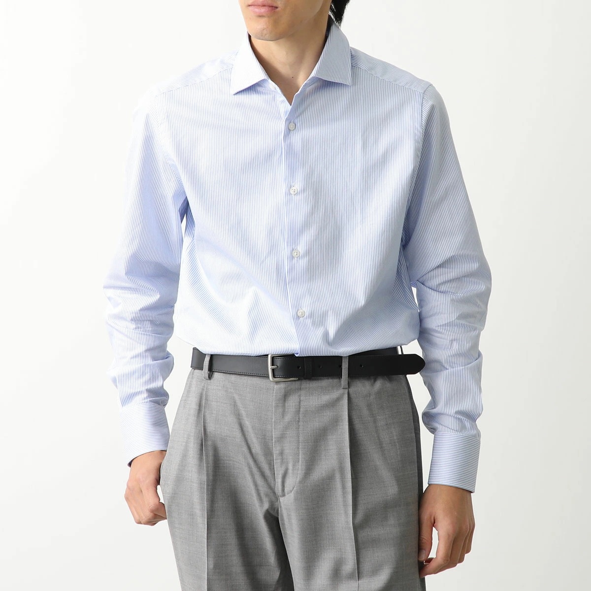 GUY ROVER ギローバー シャツ 3750V2530 542210 メンズ コットン セミワイドカラー ストライプ ワンポイント刺繍 長袖 カラー2色 【】 GUY ROVER ギローバー シャツ 3750V2530 542210 メンズ コットン セミワイドカラー ストライプ ワンポイント刺繍 長袖 カラー2色 【】