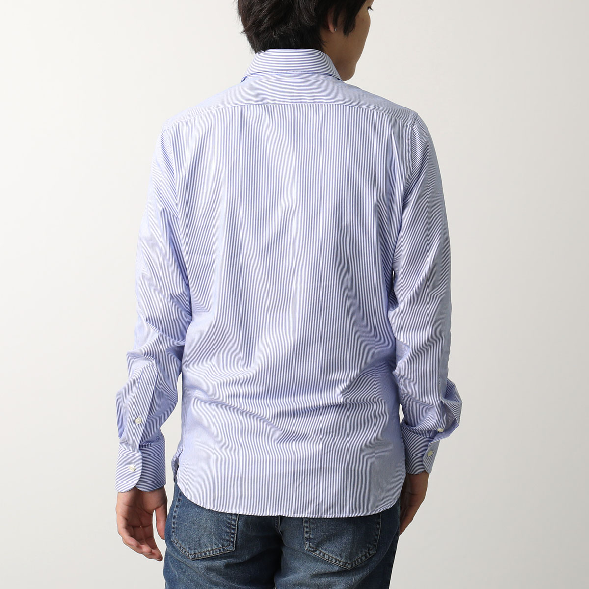 GUY ROVER ギローバー シャツ 3750V2530 542210 メンズ コットン セミワイドカラー ストライプ ワンポイント刺繍 長袖 カラー2色 【】 GUY ROVER ギローバー シャツ 3750V2530 542210 メンズ コットン セミワイドカラー ストライプ ワンポイント刺繍 長袖 カラー2色 【】