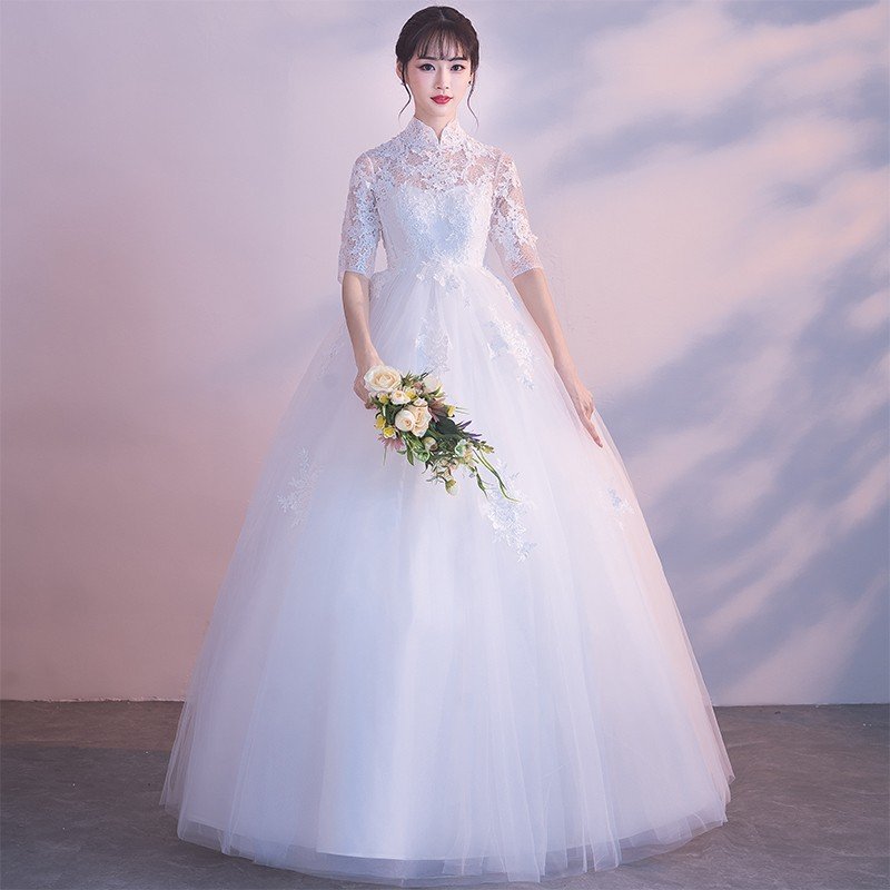 ロングドレス マタニティドレス 結婚式 花嫁 ウエディングドレス 安い 二次会 ウェディングドレス