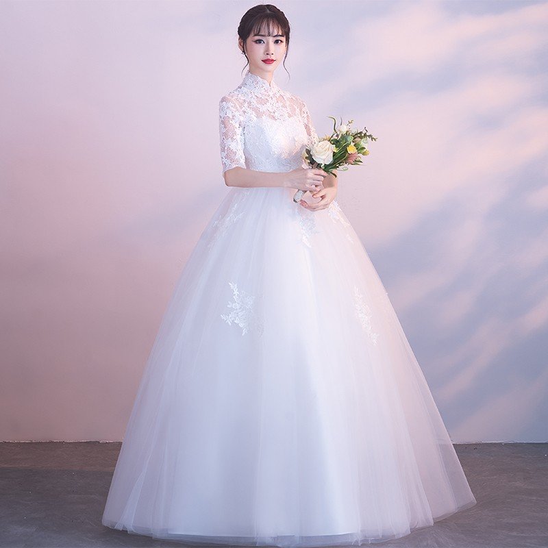 ロングドレス マタニティドレス 結婚式 花嫁 ウエディングドレス 安い 二次会 ウェディングドレス