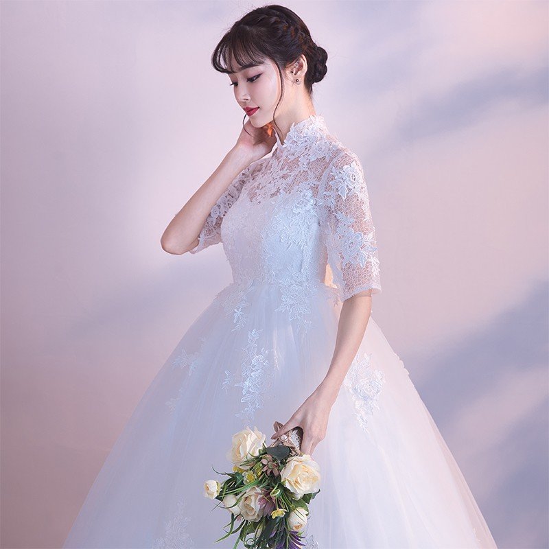 ロングドレス マタニティドレス 結婚式 花嫁 ウエディングドレス 安い 二次会 ウェディングドレス