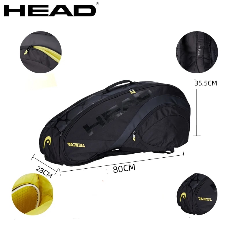 Tennis-男性と女性のための6パックテニスバッグ,荷物,大容量,荷物の販売,25周年記念の限定版