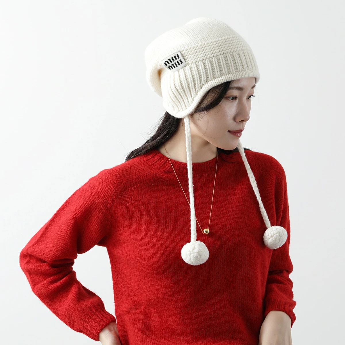 miu miu ニット帽 ビーニー 今期正規品ミュウミュウ ウール