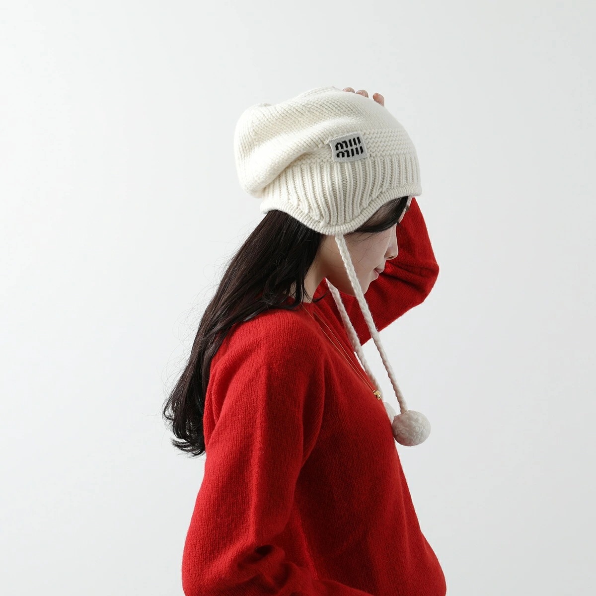 新品 miumiu ミュウミュウ ニットビーニー ビーニー ニット帽