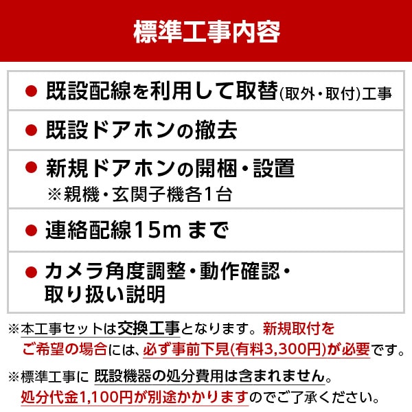 JS-12 標準設置工事セット [テレビドアホン]