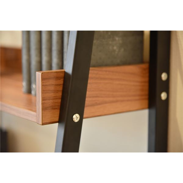 ラック 67cm幅 3段 スチール アイアン ブラック/ブラウン [組立品]