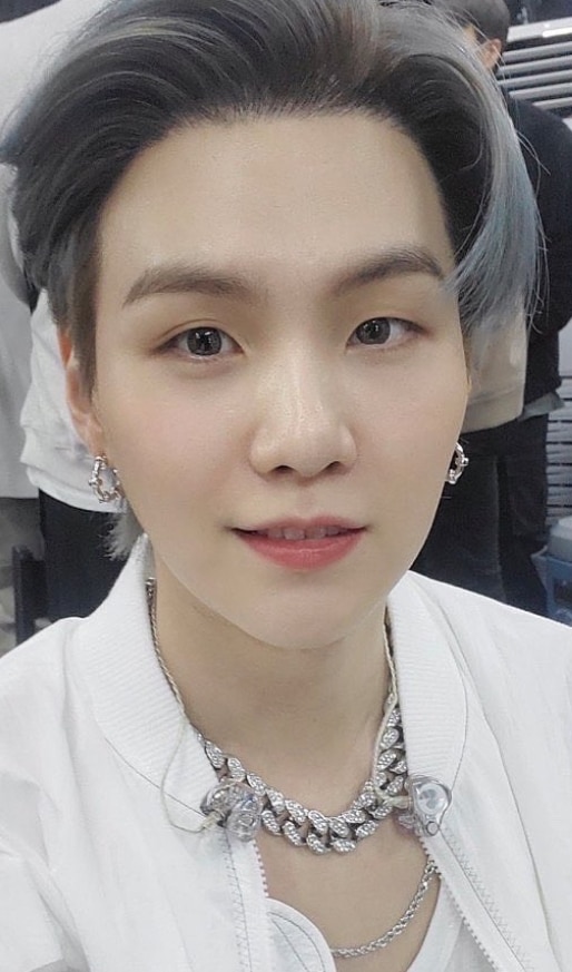 JUST BTS SUGA 着用ピアス　フォトカード付き