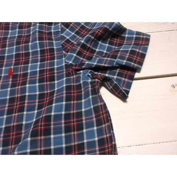 ボーイズサイズ 半袖 ボタンダウンシャツ ネイビー boys PR2-1110