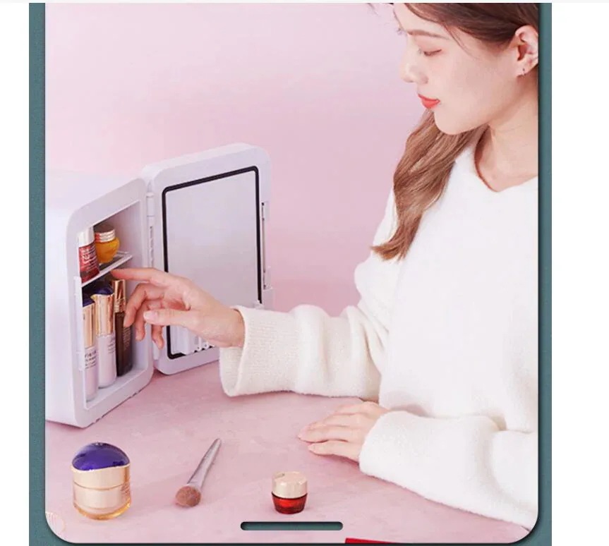 ミニ専用冷蔵庫 化粧ミラ付き 6L 8L 小型　化粧品をしっかり保管 スキンケア