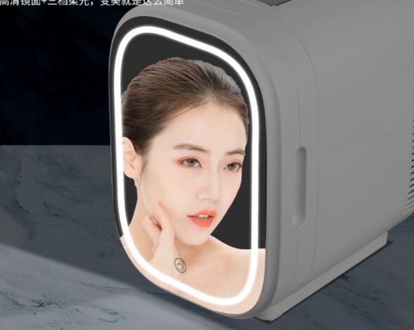 ミニ専用冷蔵庫 化粧ミラ付き 6L 8L 小型　化粧品をしっかり保管 スキンケア