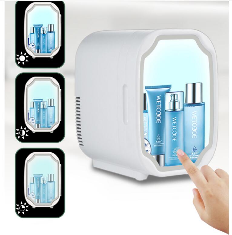 ミニ専用冷蔵庫 化粧ミラ付き 6L 8L 小型　化粧品をしっかり保管 スキンケア