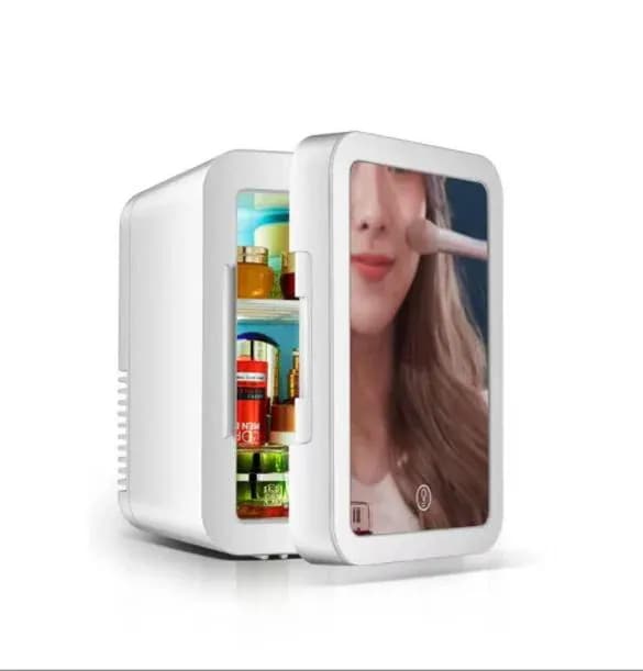ミニ専用冷蔵庫 化粧ミラ付き 6L 8L 小型　化粧品をしっかり保管 スキンケア