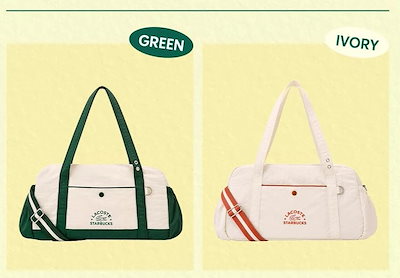 ★新品未使用◆韓国スターバックス×ラコステ◆コラボバッグ◆アイボリー Qoo10] スターバックス スターバックスコリア サマーイベント ス