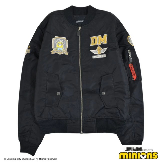 ミニオン MA-1 ジャケット アウター 春秋冬 ミニオンズ ワッペン ミニオン MA-1 ジャケット アウター 春秋冬 ミニオンズ ワッペン