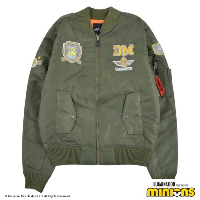 ミニオン MA-1 ジャケット アウター 春秋冬 ミニオンズ ワッペン ミニオン MA-1 ジャケット アウター 春秋冬 ミニオンズ ワッペン