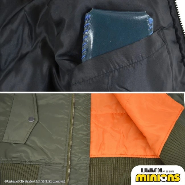 ミニオン MA-1 ジャケット アウター 春秋冬 ミニオンズ ワッペン ミニオン MA-1 ジャケット アウター 春秋冬 ミニオンズ ワッペン