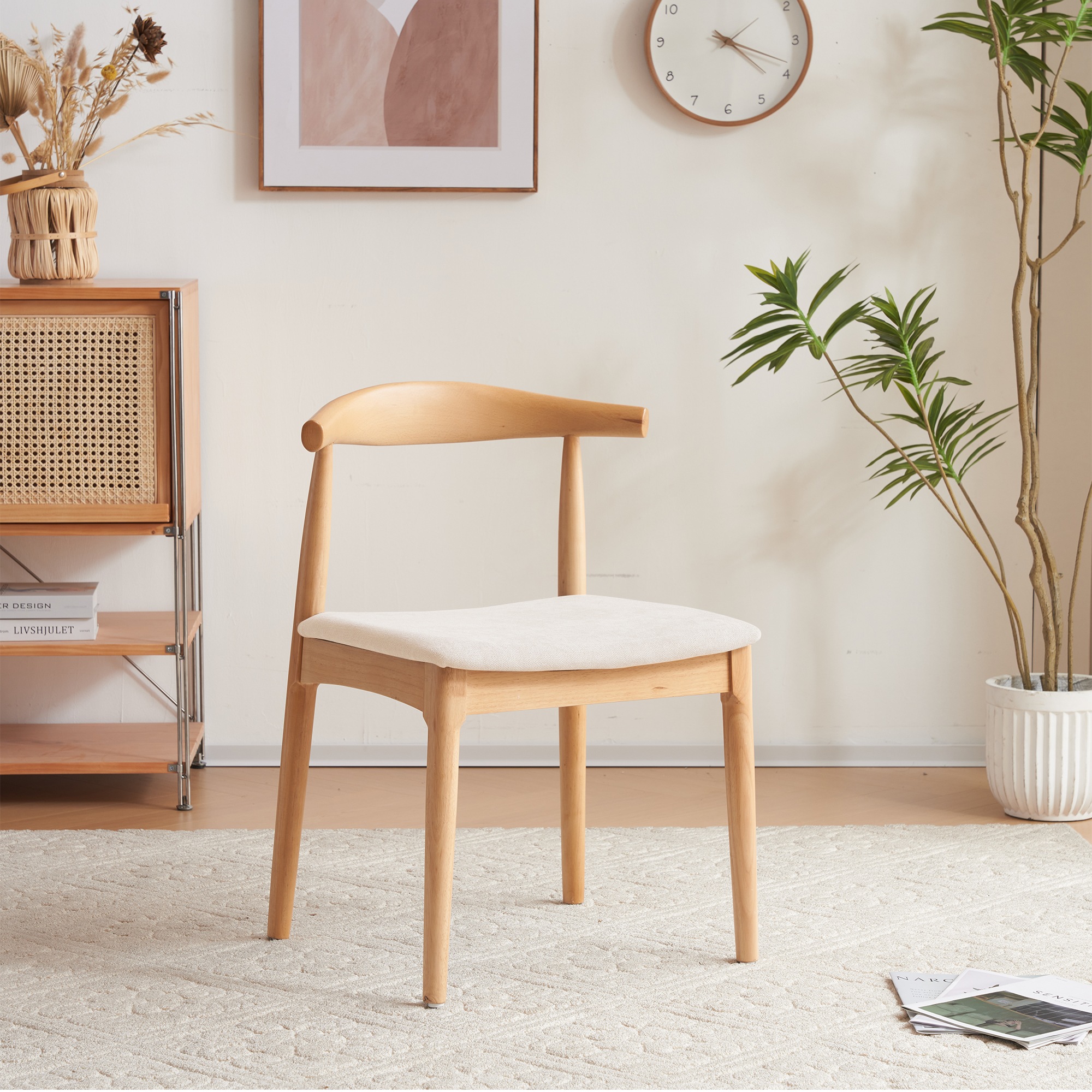 【国内即発送】ナチュラル+ ベージュ ダイニングチェア 椅子 木製 ファブリック座面 おしゃれ イス リビング チェア 人気 【国内即発送】ナチュラル+ ベージュ ダイニングチェア 椅子 木製 ファブリック座面 おしゃれ イス リビング チェア 人気
