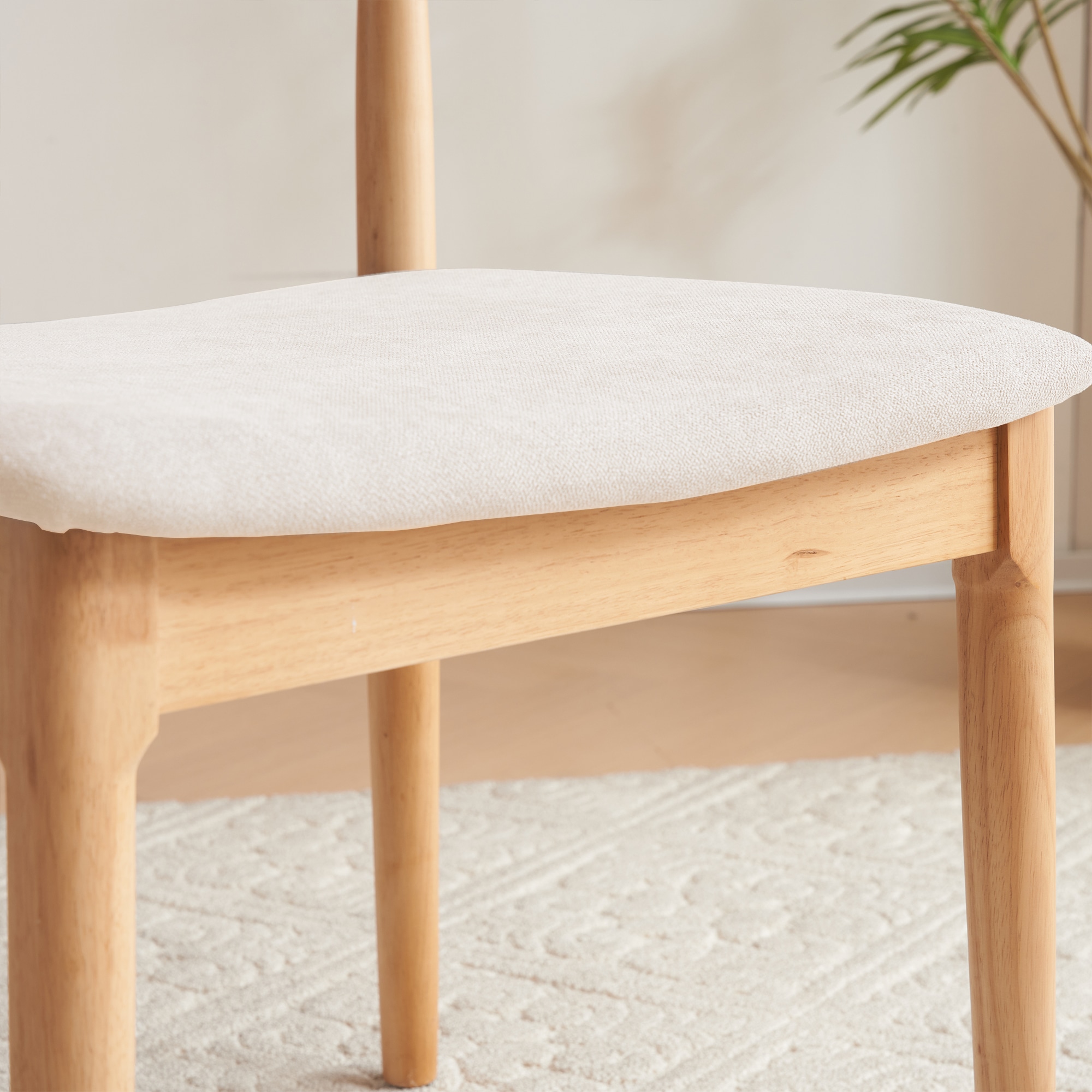 【国内即発送】ナチュラル+ ベージュ ダイニングチェア 椅子 木製 ファブリック座面 おしゃれ イス リビング チェア 人気 【国内即発送】ナチュラル+ ベージュ ダイニングチェア 椅子 木製 ファブリック座面 おしゃれ イス リビング チェア 人気