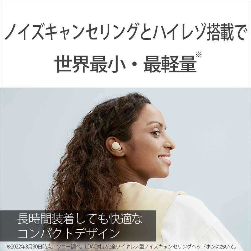 ソニー　SONY　フルワイヤレスイヤホン LinkBuds S エクリュ [ワイヤレス(左右分離) /ノイズキャンセリング対応 /Bluetooth対応]　WF-LS900N CC