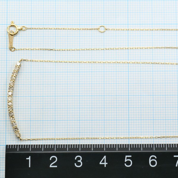 K18 18金 YG イエローゴールド ネックレス ダイヤ 0.50 約42cm ジュエリー 中古 K18 18金 YG イエローゴールド ネックレス ダイヤ 0.50 約42cm ジュエリー 中古