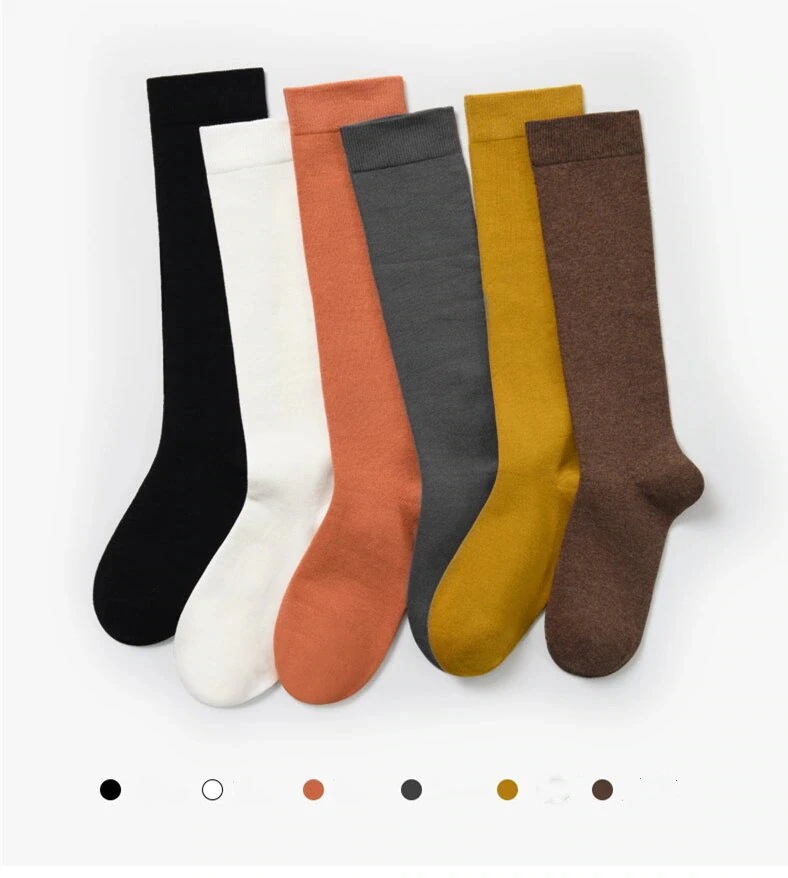 【1つ買うと1つ無料】【メガ割】福袋 3足セット 段階着圧ハイソックス 靴下 ソックス レディース 着圧 ハイソックス 綿 あったか 通学