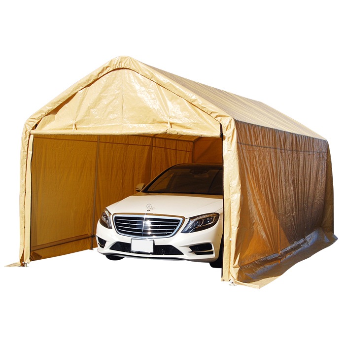 【法人店舗限定】ガレージテント 3x6m [C1020102] SIS 車庫テント カーポート バイクテント 自転車置き場 バイク収納 駐車スペース 防雨 防風 風除け 仮設倉庫 仮設テント 簡単設置