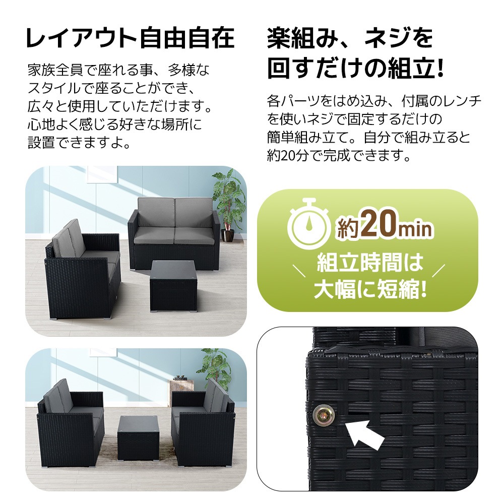 【国内発送,送.料無料】【元SKU:WF301000】ラタン調ガーデンファニチャーセット ガーデンテーブルセット ガーデンチェアー 家具 樹脂 ねじなし ホテル カフェ ベランダ テラス 屋外家具 高 【国内発送,送.料無料】【元SKU:WF301000】ラタン調ガーデンファニチャーセット ガーデンテーブルセット ガーデンチェアー 家具 樹脂 ねじなし ホテル カフェ ベランダ テラス 屋外家具 高