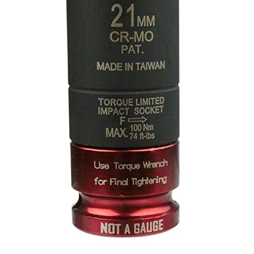 1/2 トルクリミット式 ホイールナット用インパクトソケット 21mm ソケットレンチ アルミホイー