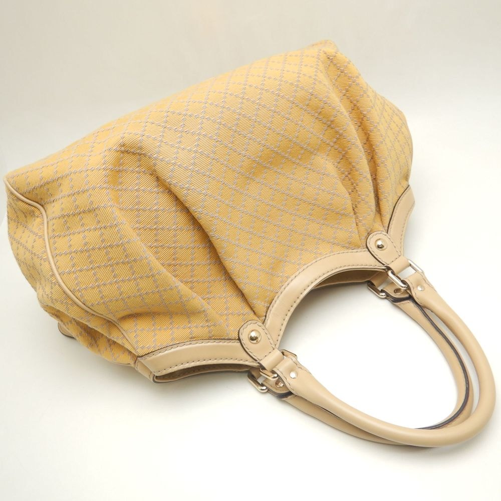 211944 ハンドバッグ スーキー インターロッキングG ディアマンテ キャンバス イエロー ベージュ/252688【中古】