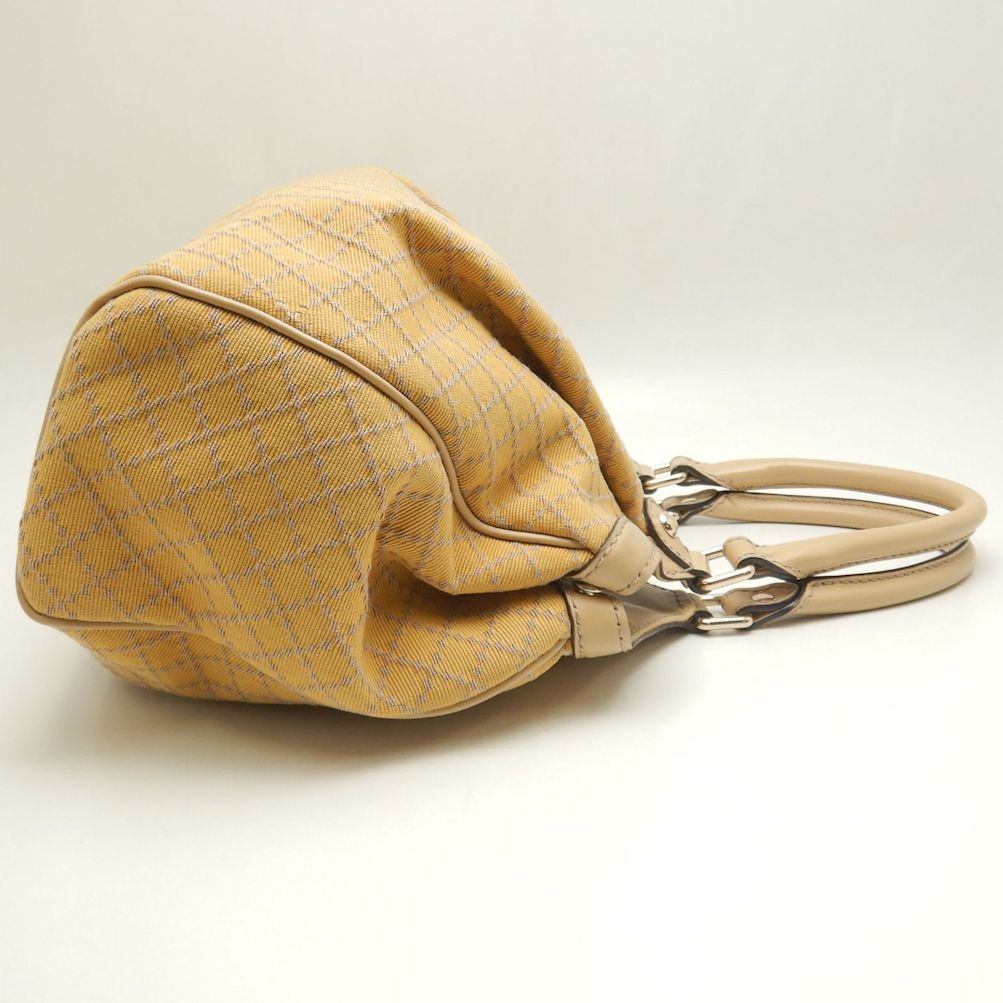 211944 ハンドバッグ スーキー インターロッキングG ディアマンテ キャンバス イエロー ベージュ/252688【中古】