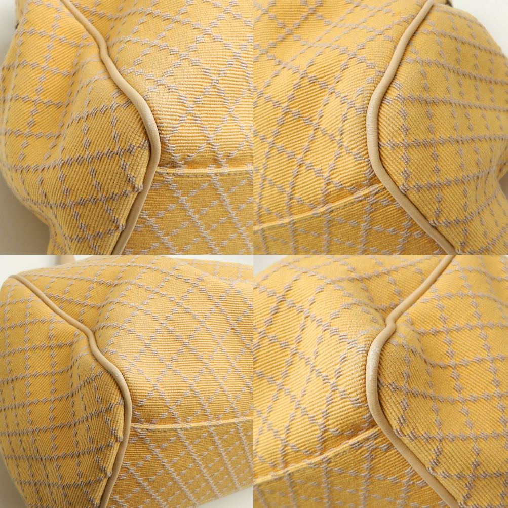 211944 ハンドバッグ スーキー インターロッキングG ディアマンテ キャンバス イエロー ベージュ/252688【中古】