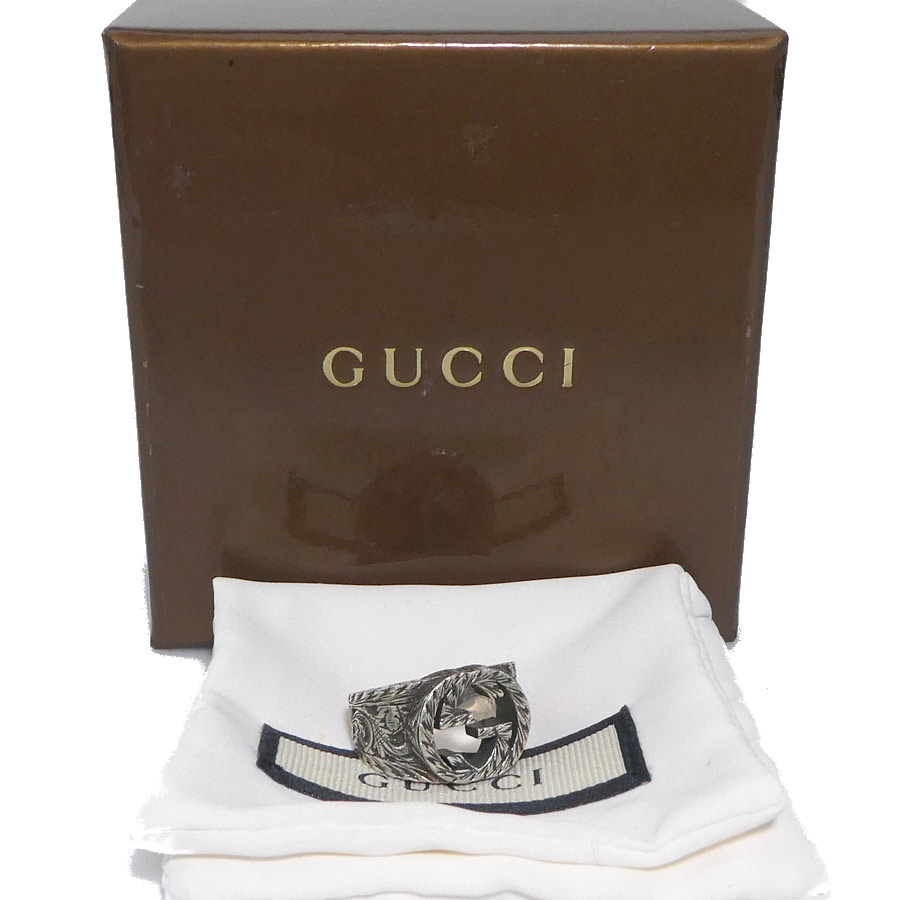 極美品★グッチ リング インターロッキングG アラベスク シルバー 指輪 14号 楽天市場】【ジュエリー】 GUCCI グッチ インターロッキング G